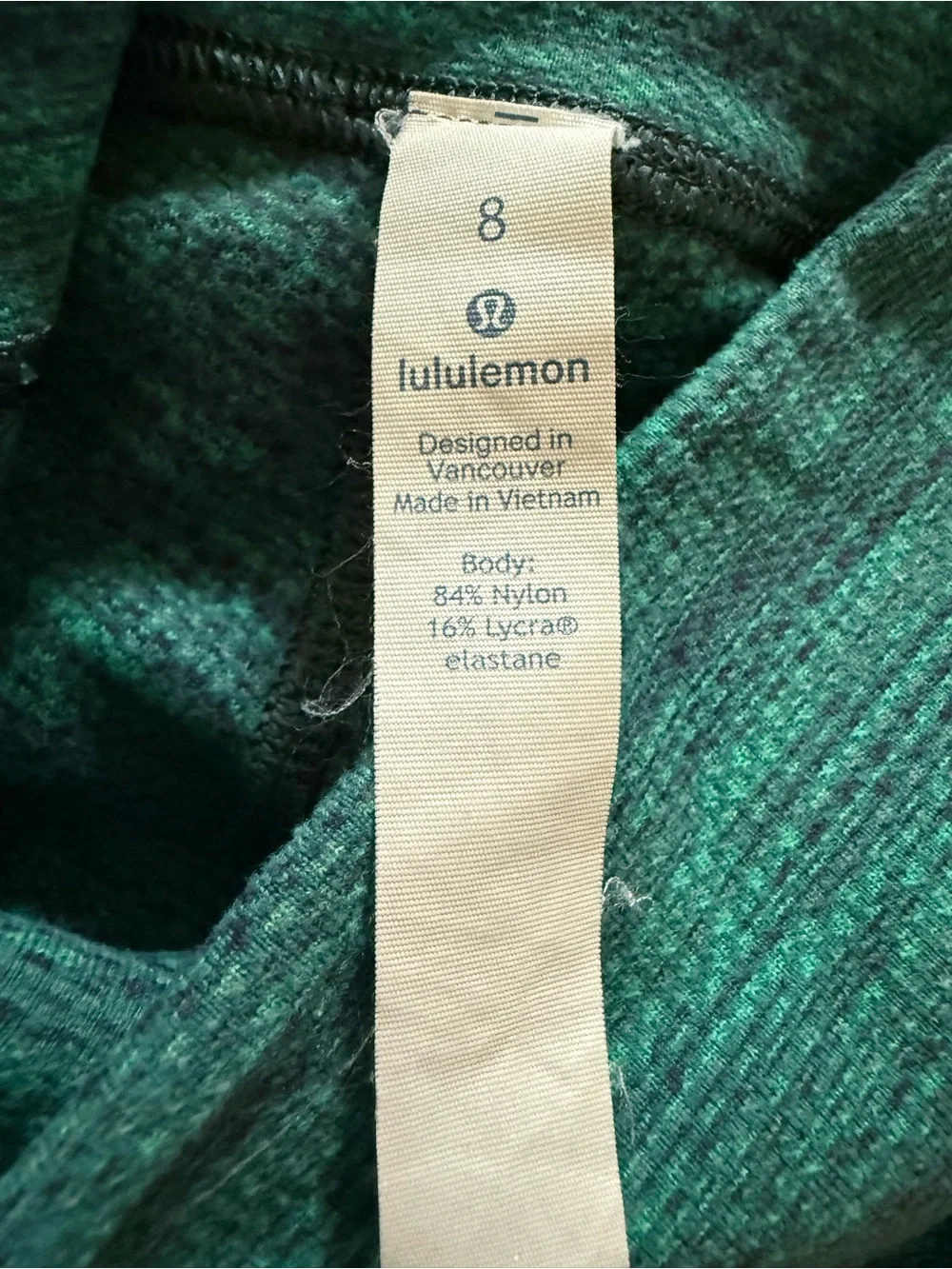 Lululemon Women's Blue Green Leggings Size 8 Inseam 22 In